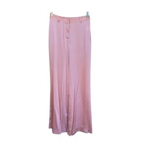L'AGENCE Silk Wide Leg Pants Soft Pink 2 NWOT Party Contemporary Feminine